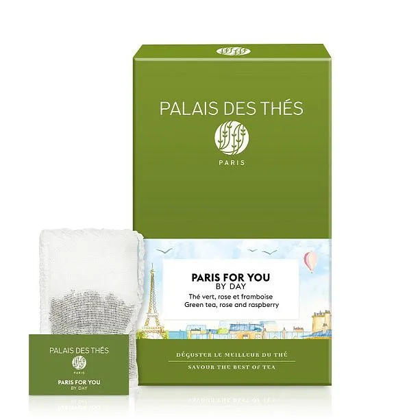 картинка Зеленый чай "Дневной Париж для тебя", муслиновые пакетики Palais Des Thés
