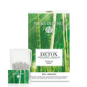  Зеленый чай "DETOX Бразилия.Энергия и тонус" новый рецепт, муслиновые пакетики Palais Des Thés